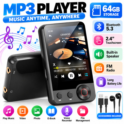 64gb mp3 player bluetooth - mp3,