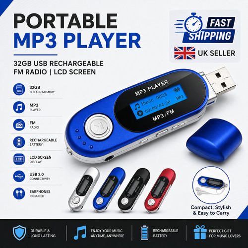 Portable mp3 player - mp3, 32gb