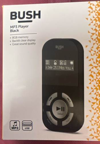 Bush mp3 player 8gb black - 8gb,